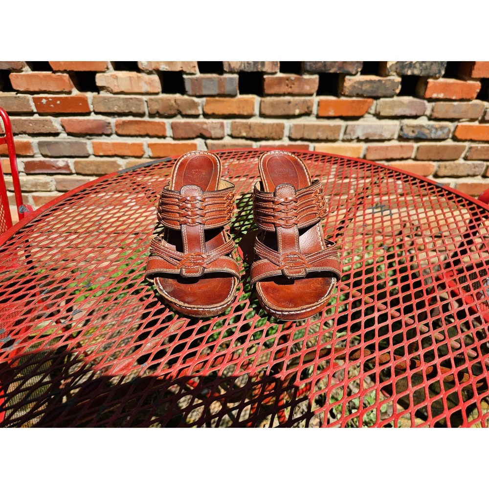 Frye Audrey Strappy Slide Brown Size